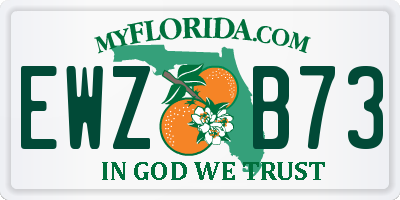 FL license plate EWZB73