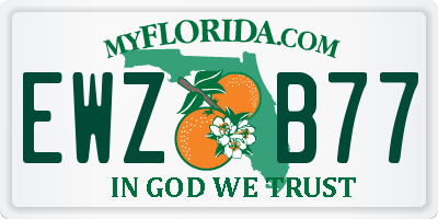 FL license plate EWZB77
