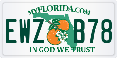 FL license plate EWZB78