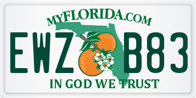 FL license plate EWZB83