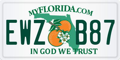 FL license plate EWZB87