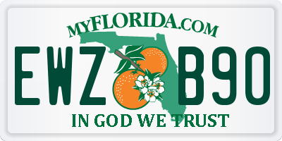 FL license plate EWZB90