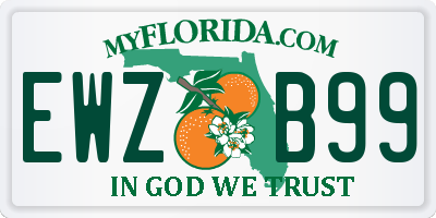 FL license plate EWZB99