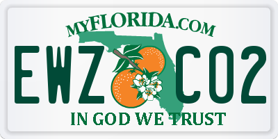 FL license plate EWZC02