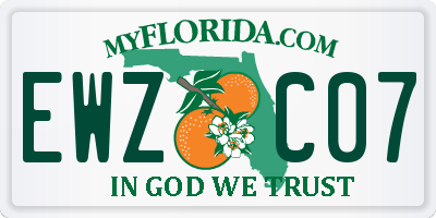 FL license plate EWZC07