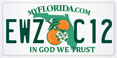FL license plate EWZC12