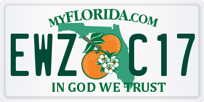 FL license plate EWZC17