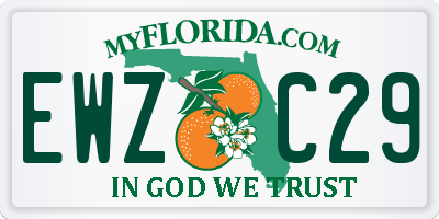 FL license plate EWZC29