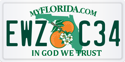 FL license plate EWZC34