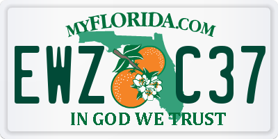 FL license plate EWZC37
