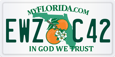 FL license plate EWZC42