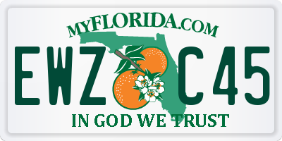 FL license plate EWZC45