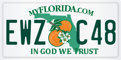 FL license plate EWZC48