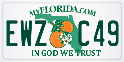 FL license plate EWZC49