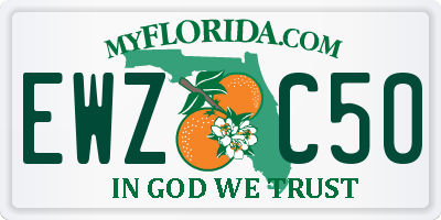 FL license plate EWZC50