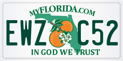 FL license plate EWZC52