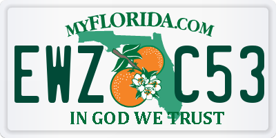 FL license plate EWZC53