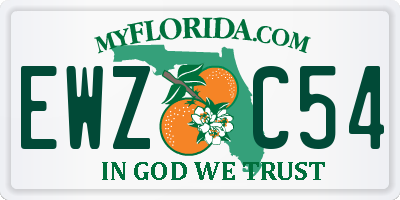 FL license plate EWZC54
