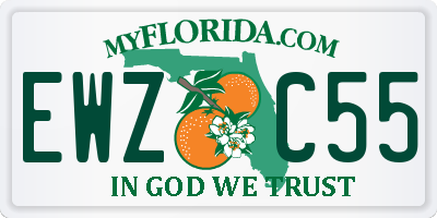 FL license plate EWZC55