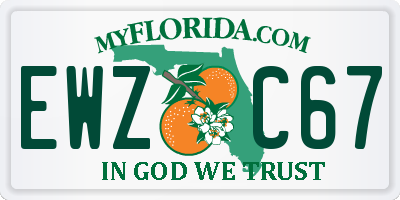 FL license plate EWZC67