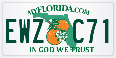 FL license plate EWZC71