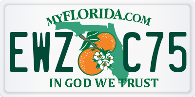 FL license plate EWZC75