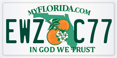 FL license plate EWZC77