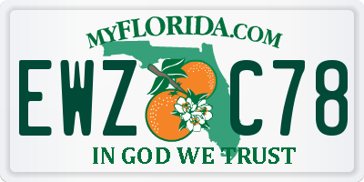 FL license plate EWZC78