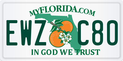 FL license plate EWZC80