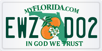 FL license plate EWZD02