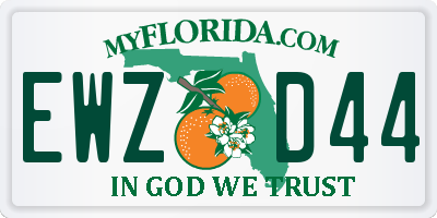 FL license plate EWZD44
