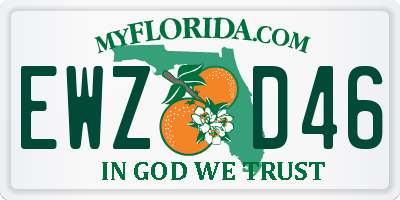 FL license plate EWZD46