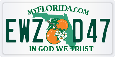 FL license plate EWZD47