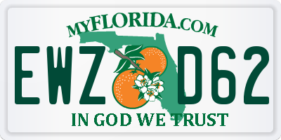 FL license plate EWZD62