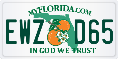 FL license plate EWZD65
