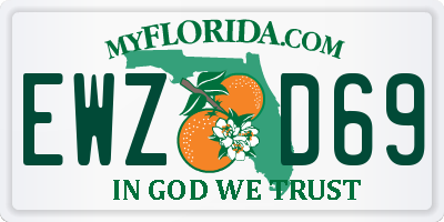 FL license plate EWZD69
