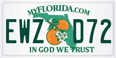 FL license plate EWZD72