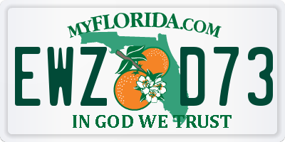 FL license plate EWZD73
