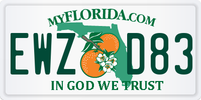 FL license plate EWZD83