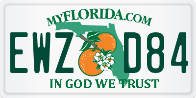 FL license plate EWZD84