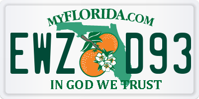 FL license plate EWZD93