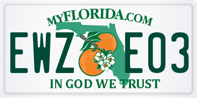 FL license plate EWZE03