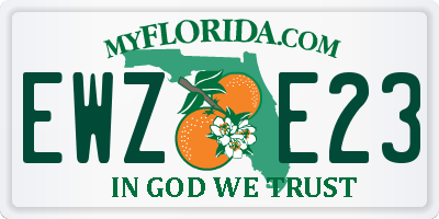 FL license plate EWZE23