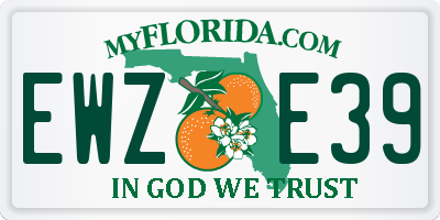 FL license plate EWZE39