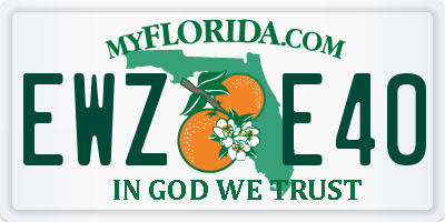 FL license plate EWZE40