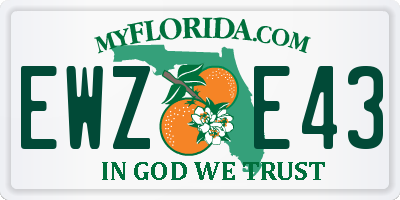 FL license plate EWZE43