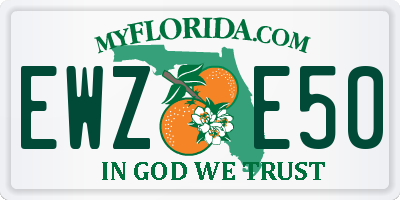 FL license plate EWZE50