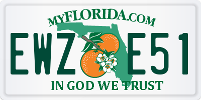 FL license plate EWZE51