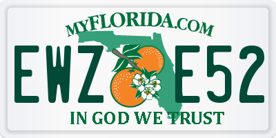 FL license plate EWZE52