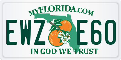 FL license plate EWZE60